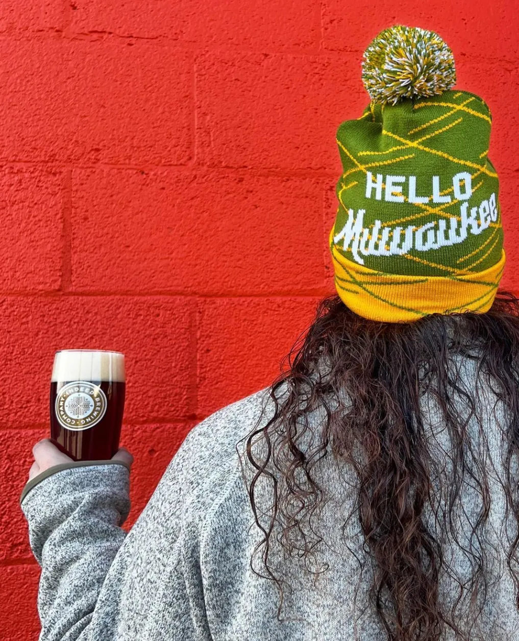 Hello Milwaukee Pom Hat