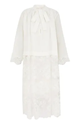 Illuminate Lace Smock Dress | Ivory
