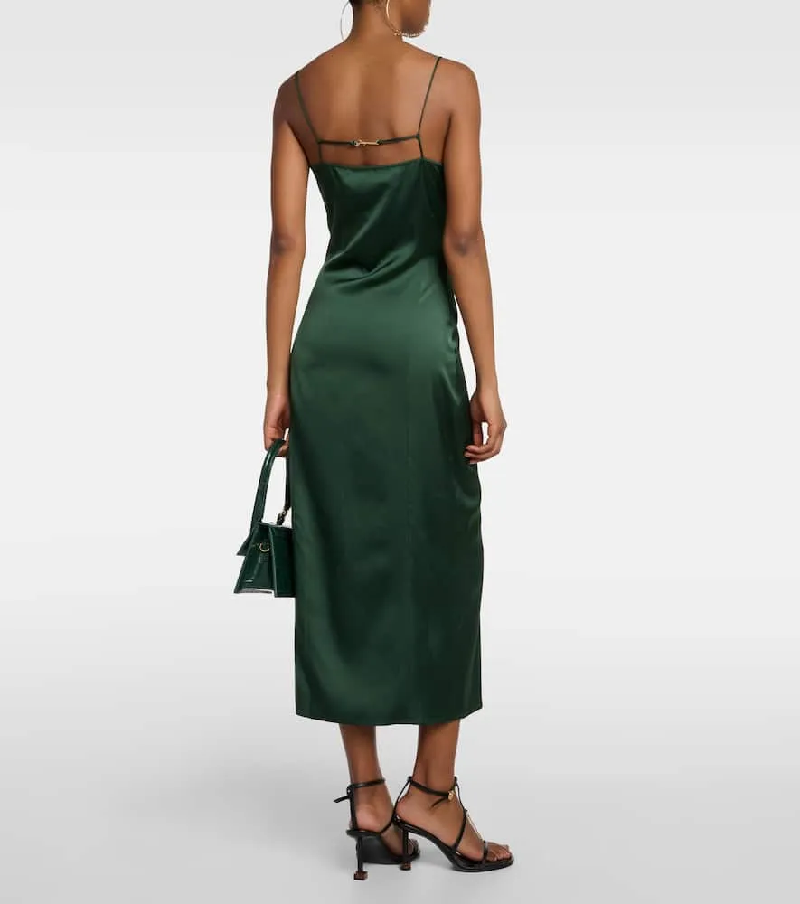 Jacquemus La Robe Notte satin slip dress