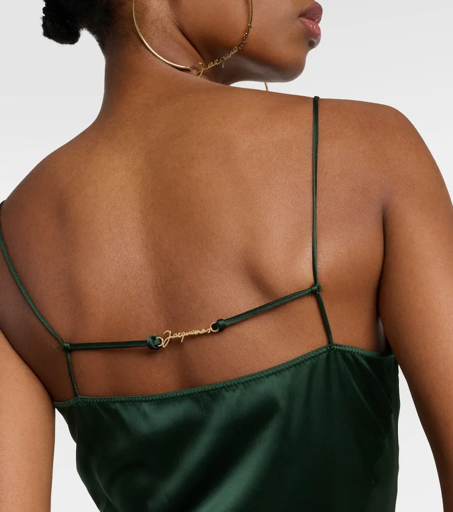 Jacquemus La Robe Notte satin slip dress