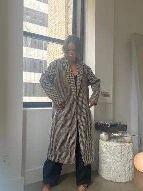 Kerry Houndstooth Knit Maxi Outer Coat