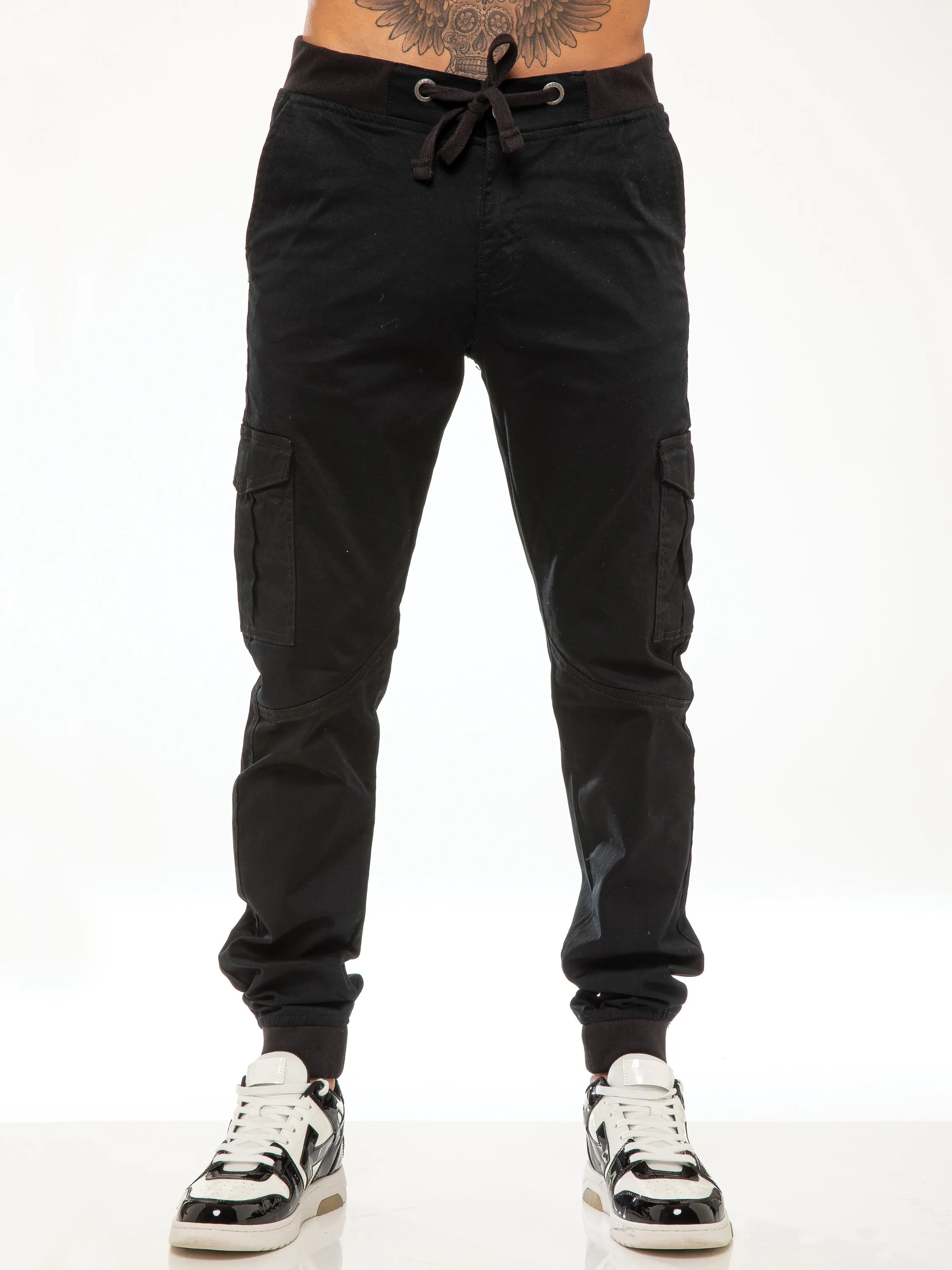 Kyle Stretch Cargo Pants - Black