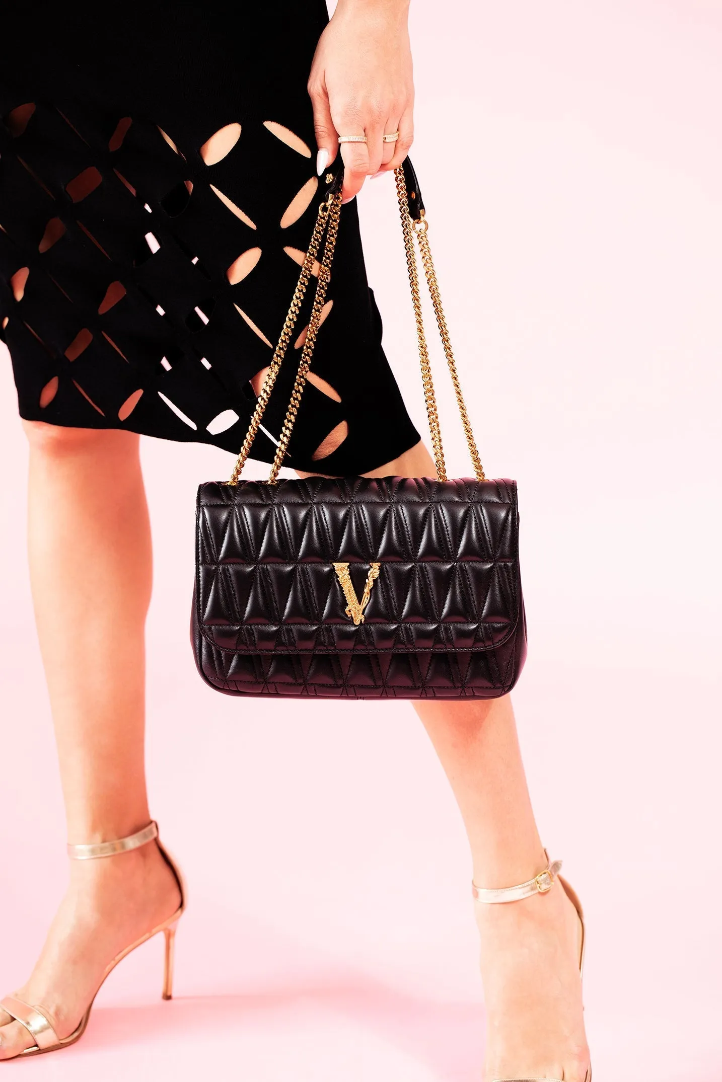 Laser Cut Knit Dress