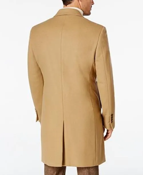 Lauren Ralph Lauren Men’s Luther Luxury Wool Blend Overcoat Coat 38R Camel
