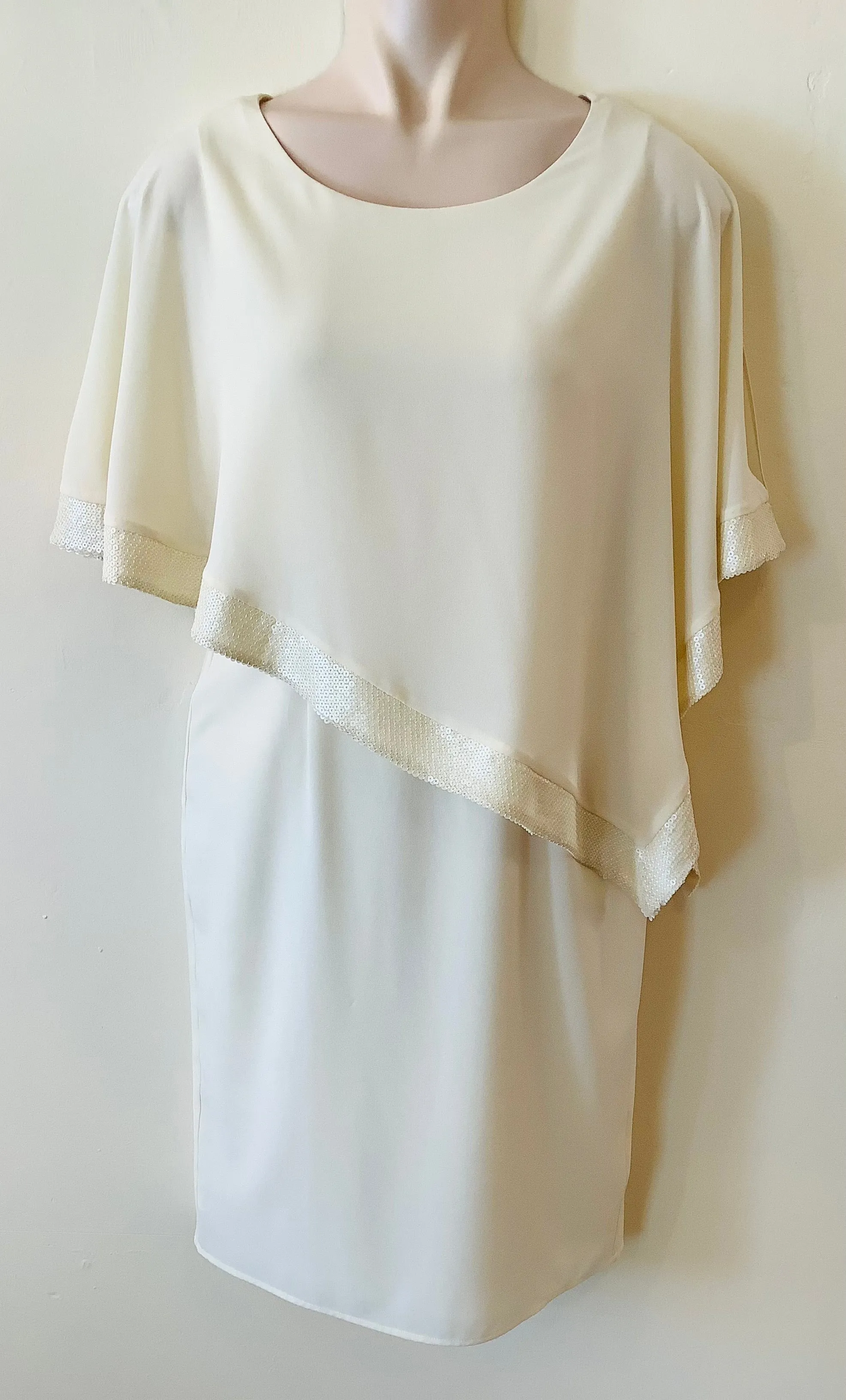 Lemon Shift Dress With Cape - Wedding Collection