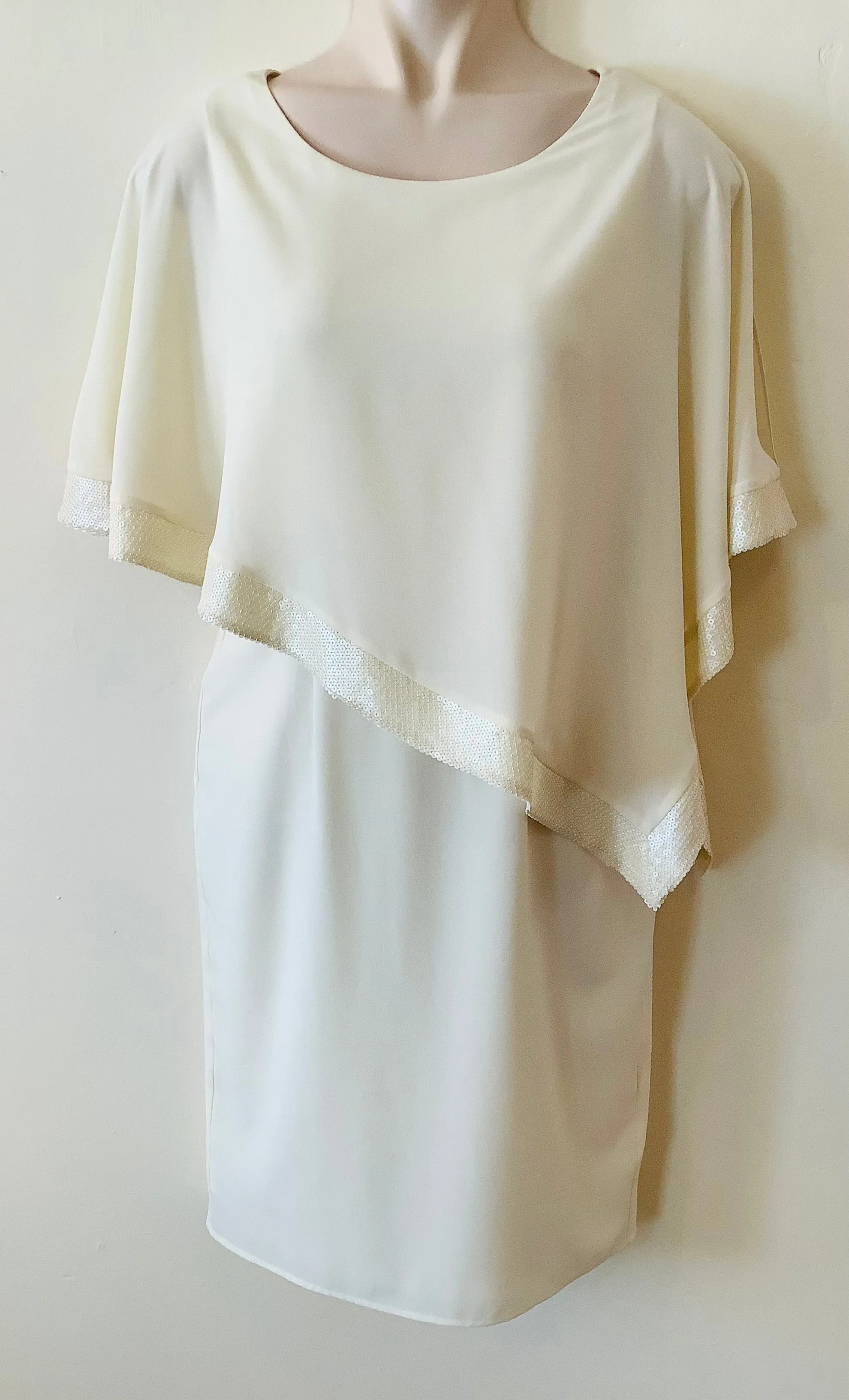 Lemon Shift Dress With Cape - Wedding Collection