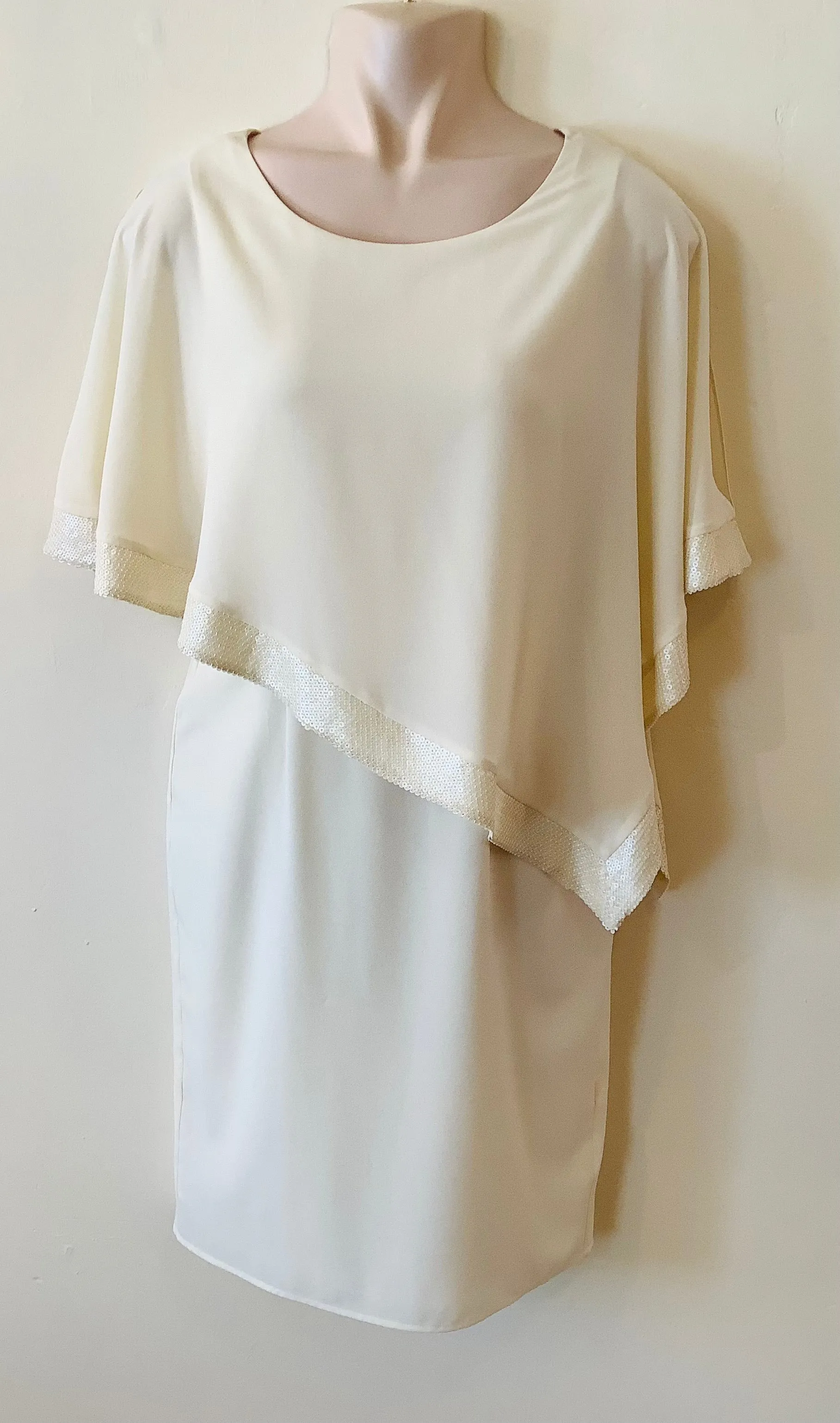Lemon Shift Dress With Cape - Wedding Collection