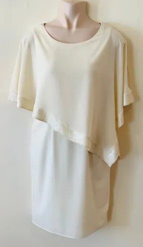 Lemon Shift Dress With Cape - Wedding Collection