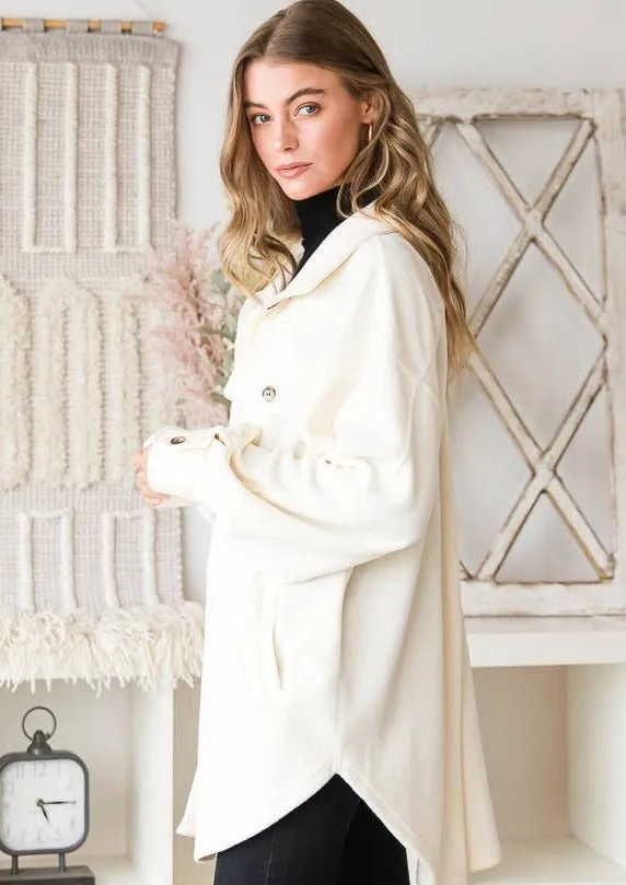 Lisa Collar Button Up Oversized Shacket With Pockets