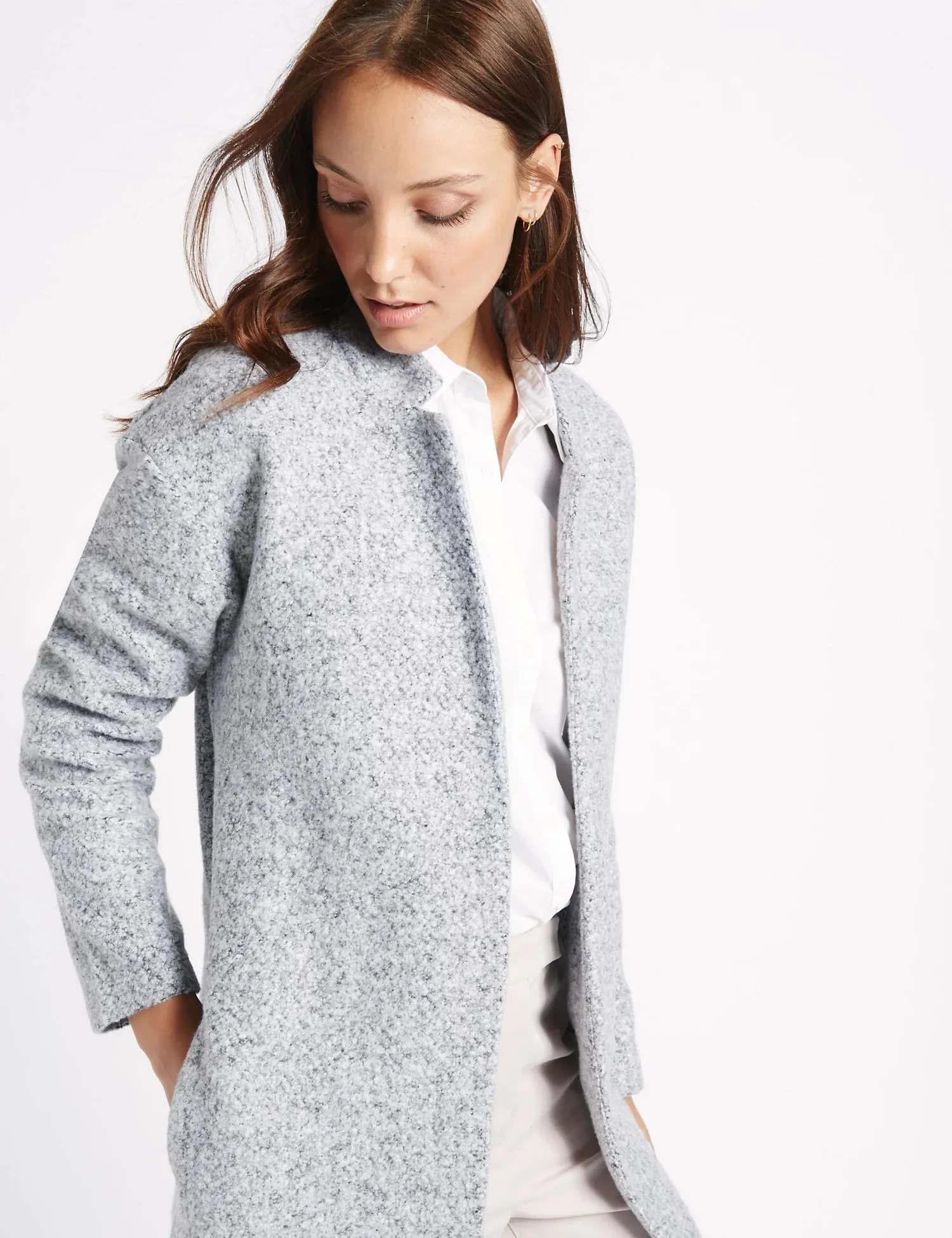 M&S Ladies Coat Style F/O L/S Jersy T49/3790