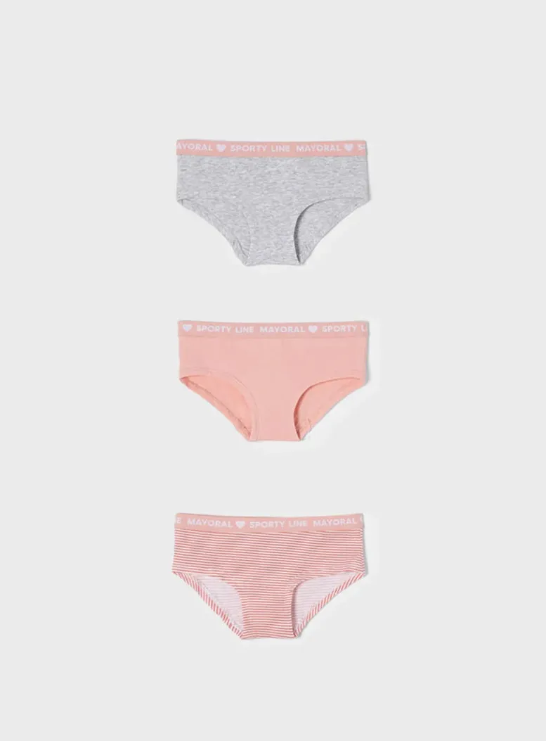 Mayoral Girls 3 Pack Underwear:  Size 2 to 16