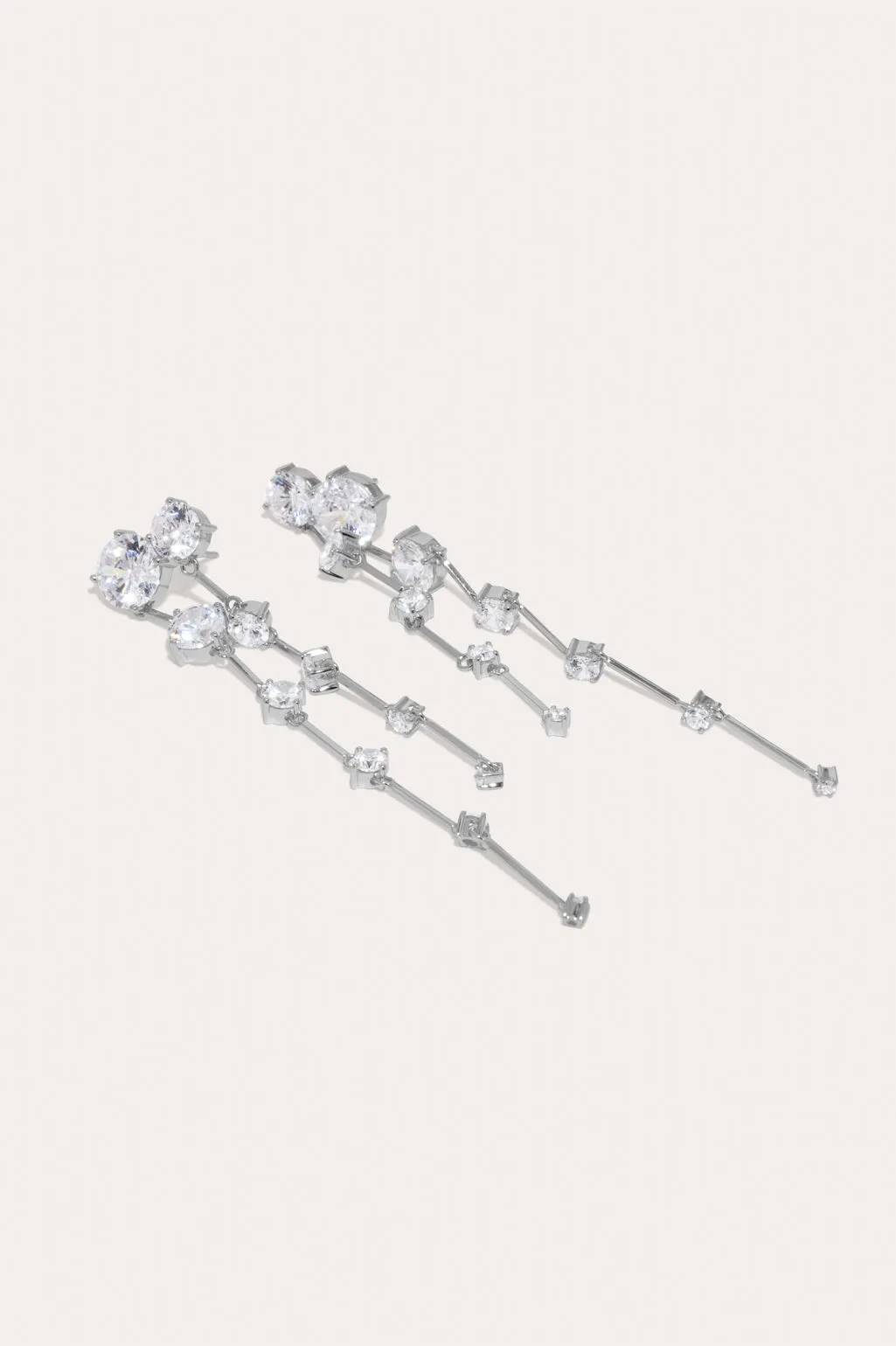Memory Lane - Zirconia and Recycled Silver Earrings