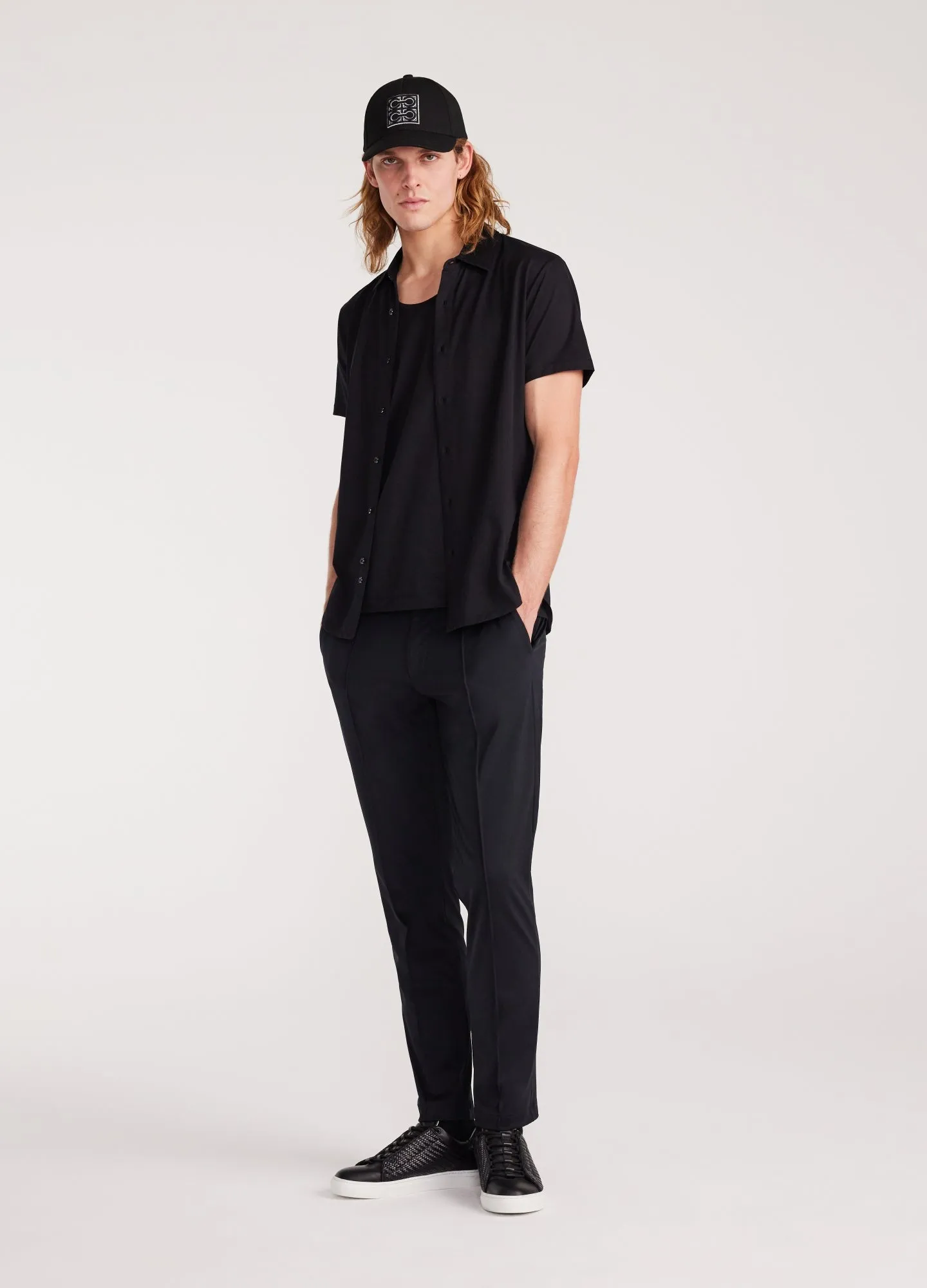 Mercerised Knit Shirt Black