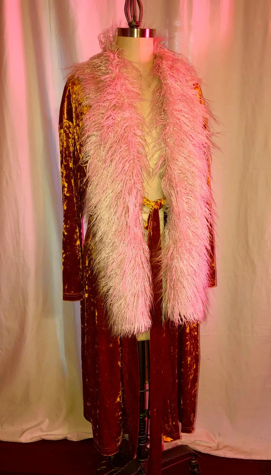 Metallic Gold Stretch Velvet Jacket