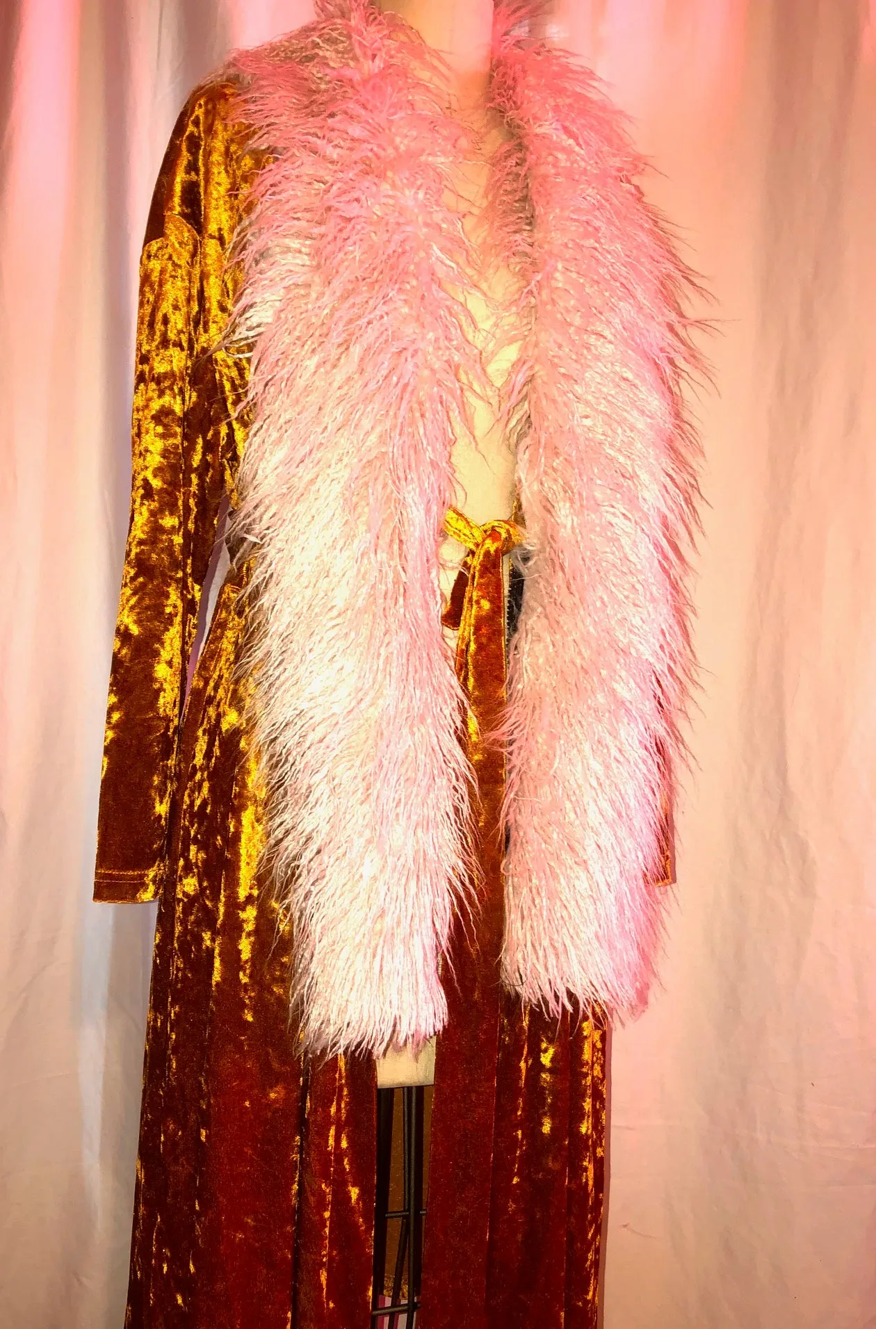 Metallic Gold Stretch Velvet Jacket