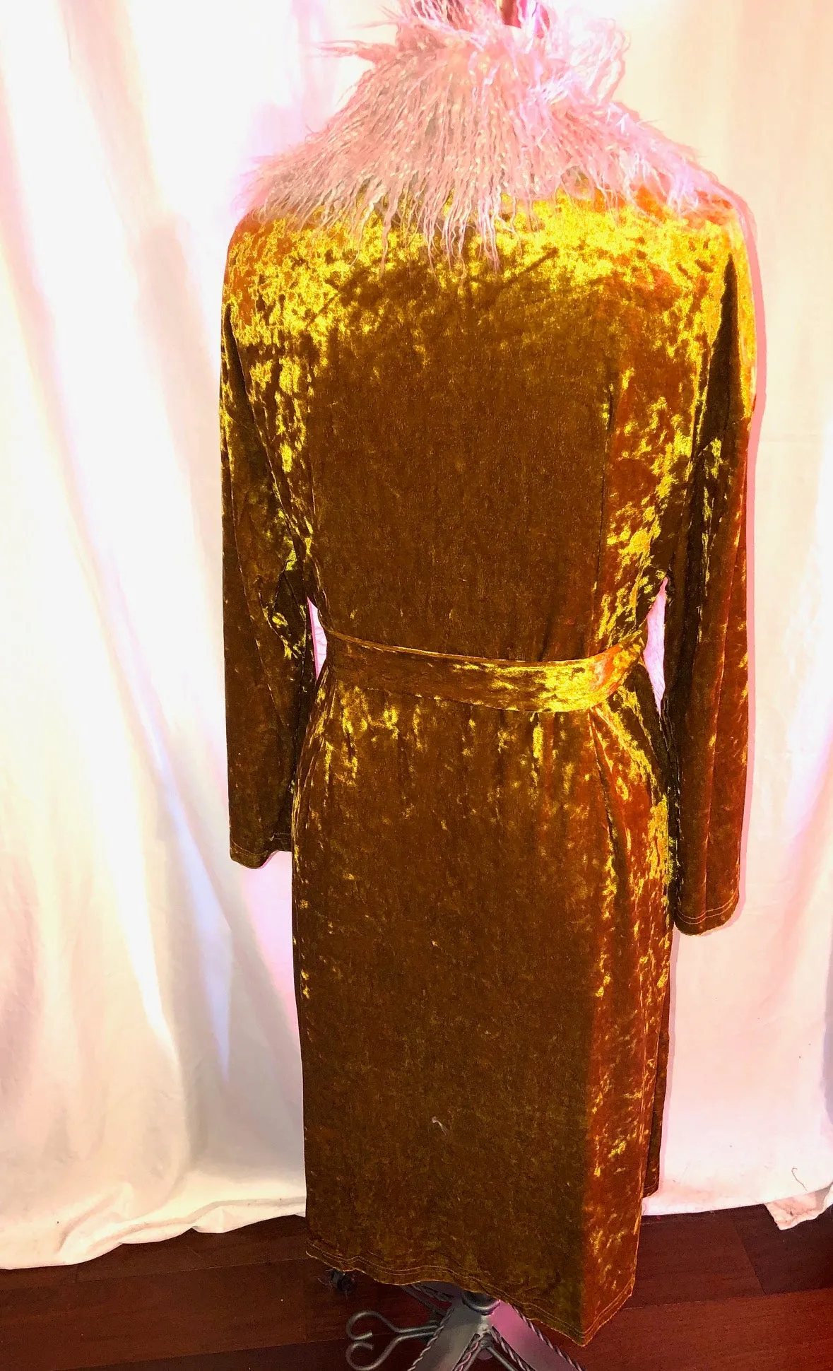 Metallic Gold Stretch Velvet Jacket