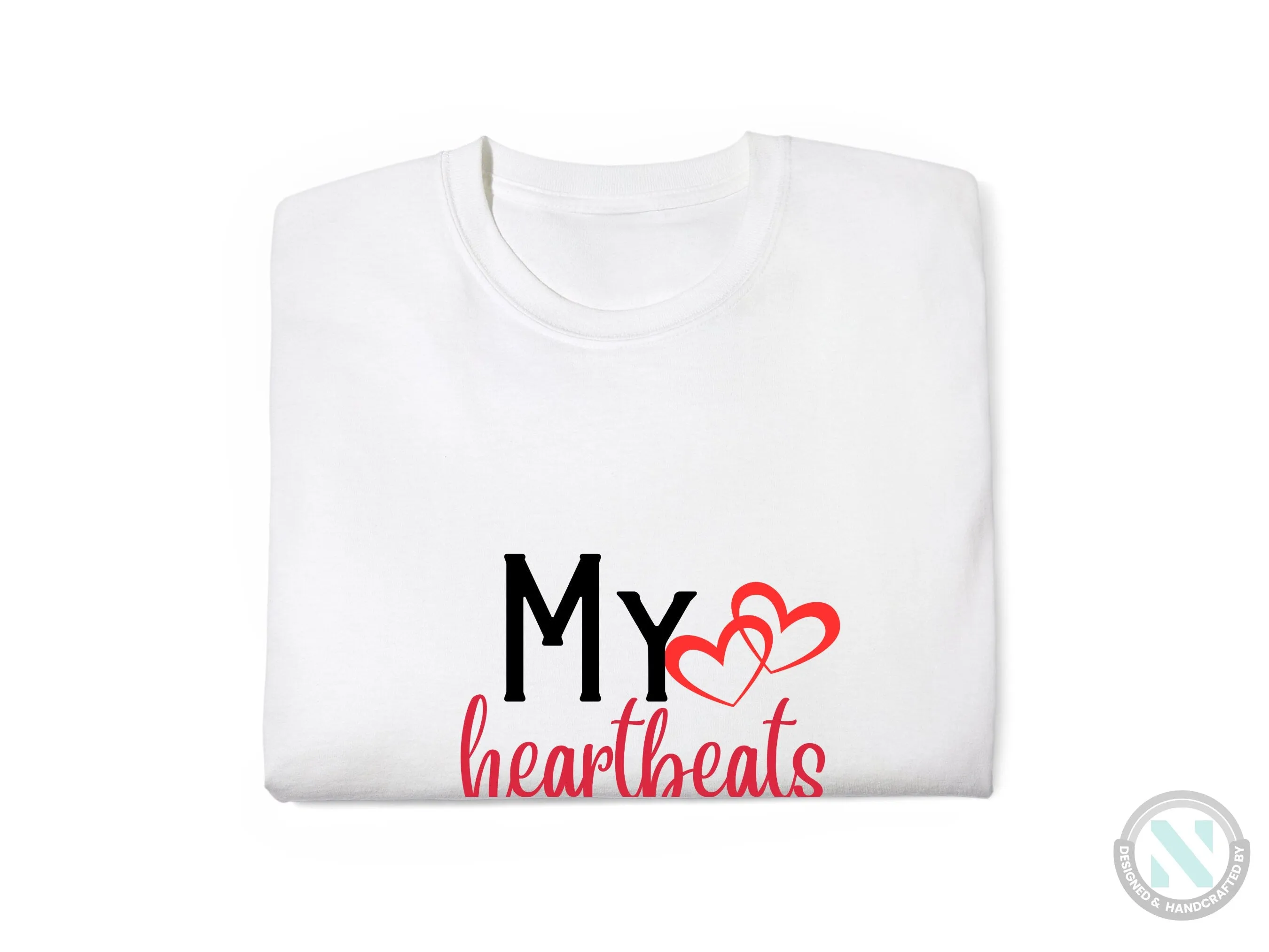 My Heartbeat On Baby Vest Personalized Name and Date Baby Boy's Bodysuit