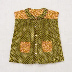 Nanna Tunic in Pistachio Flower Dot by Misha & Puff