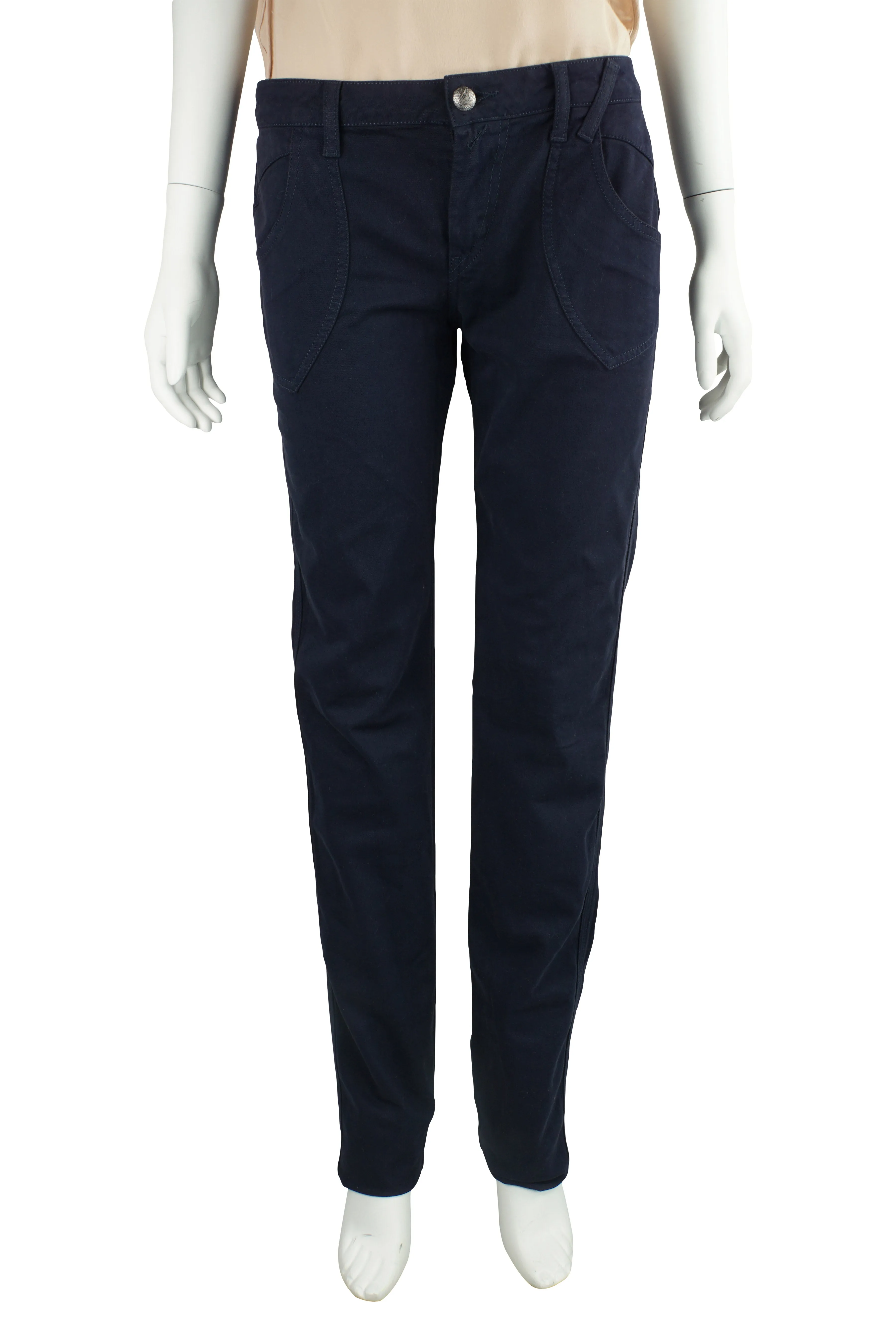 Navy skinny leg chinos
