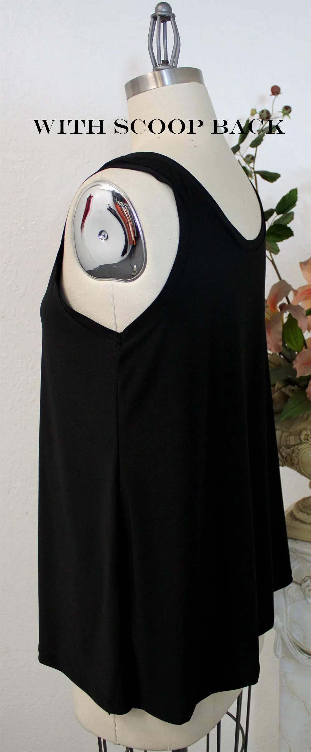 New Versatile Plus Size Tank, Reversible Tank top, Convertible Neckline Tank Top, Plus size Tank, Women tank top, Full figured Tunic.