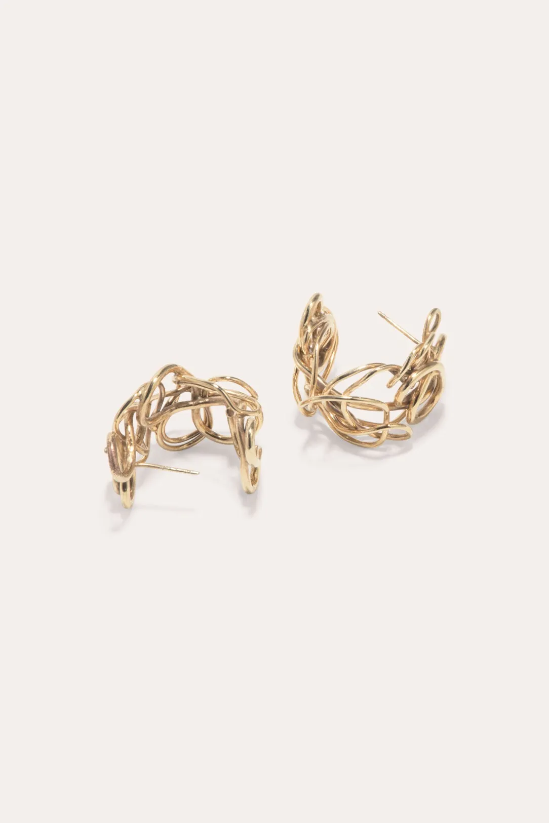 No Time for Caution - Gold Vermeil Earrings