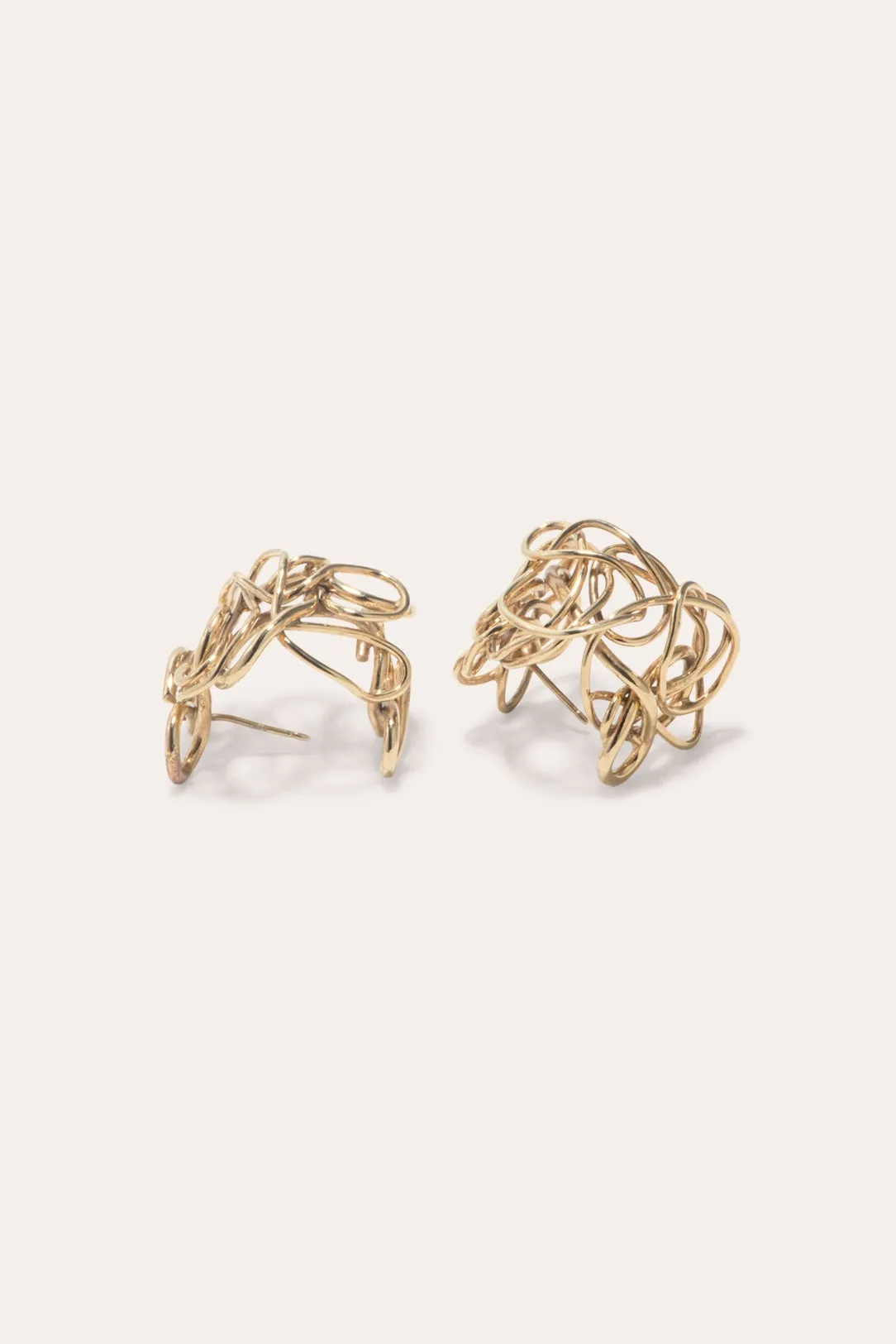 No Time for Caution - Gold Vermeil Earrings