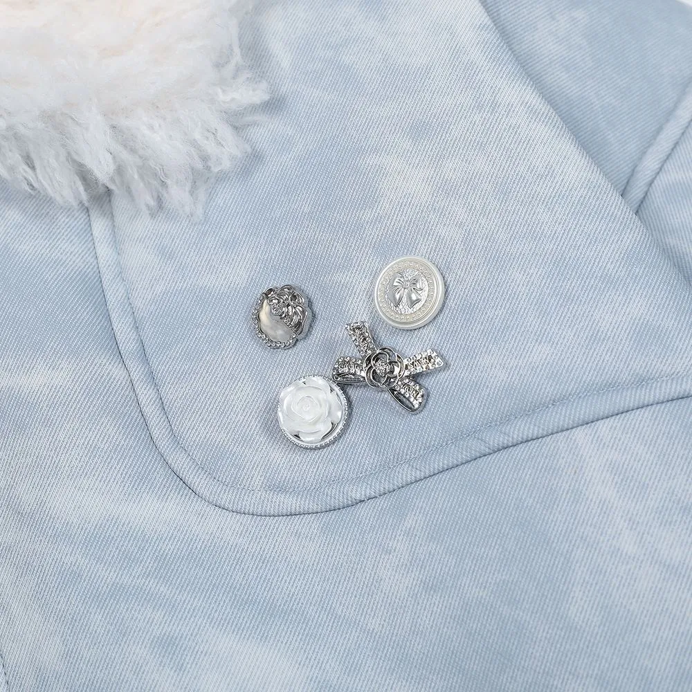 【NOW TREND】Retro Suede Fur Collar Coat