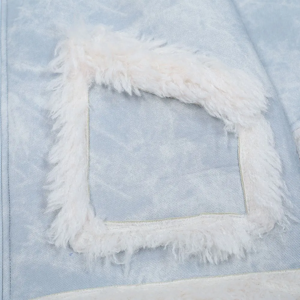 【NOW TREND】Retro Suede Fur Collar Coat