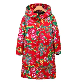Padded Dongbei Flower Overcoat