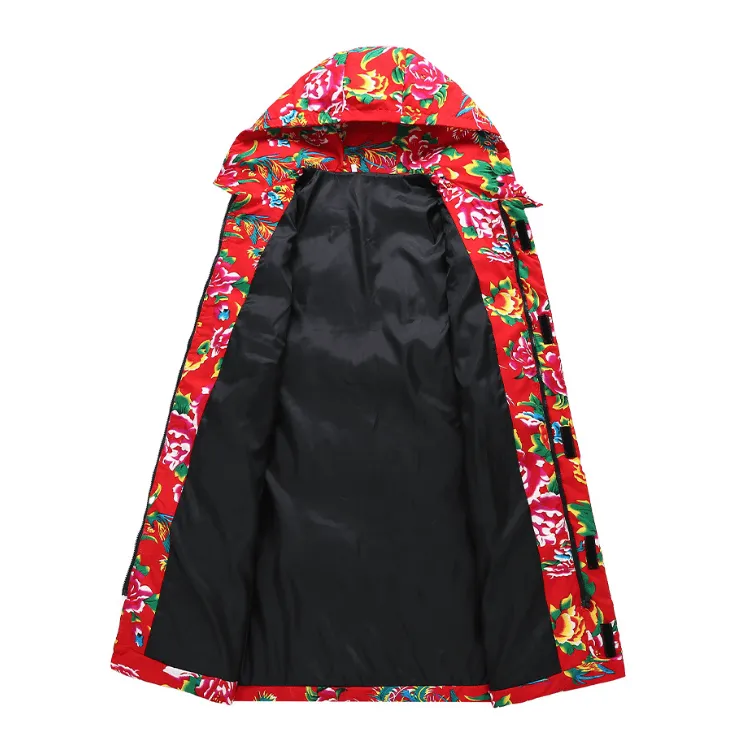 Padded Dongbei Flower Overcoat