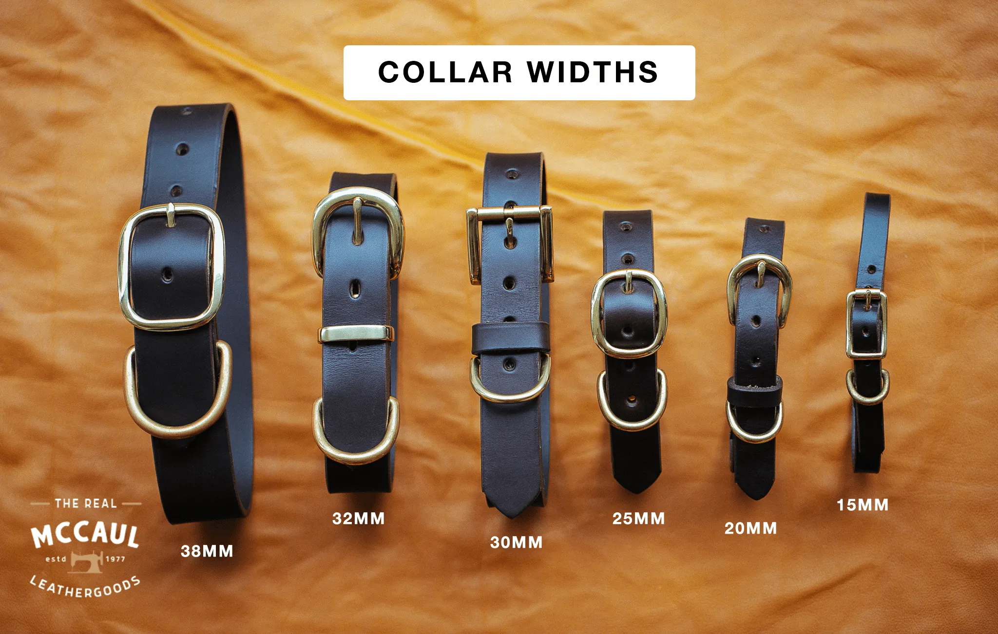 Personalised Dog Collar 38mm Wide - Black