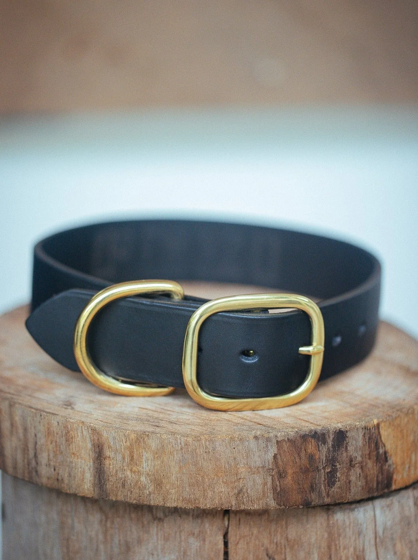 Personalised Dog Collar 38mm Wide - Black