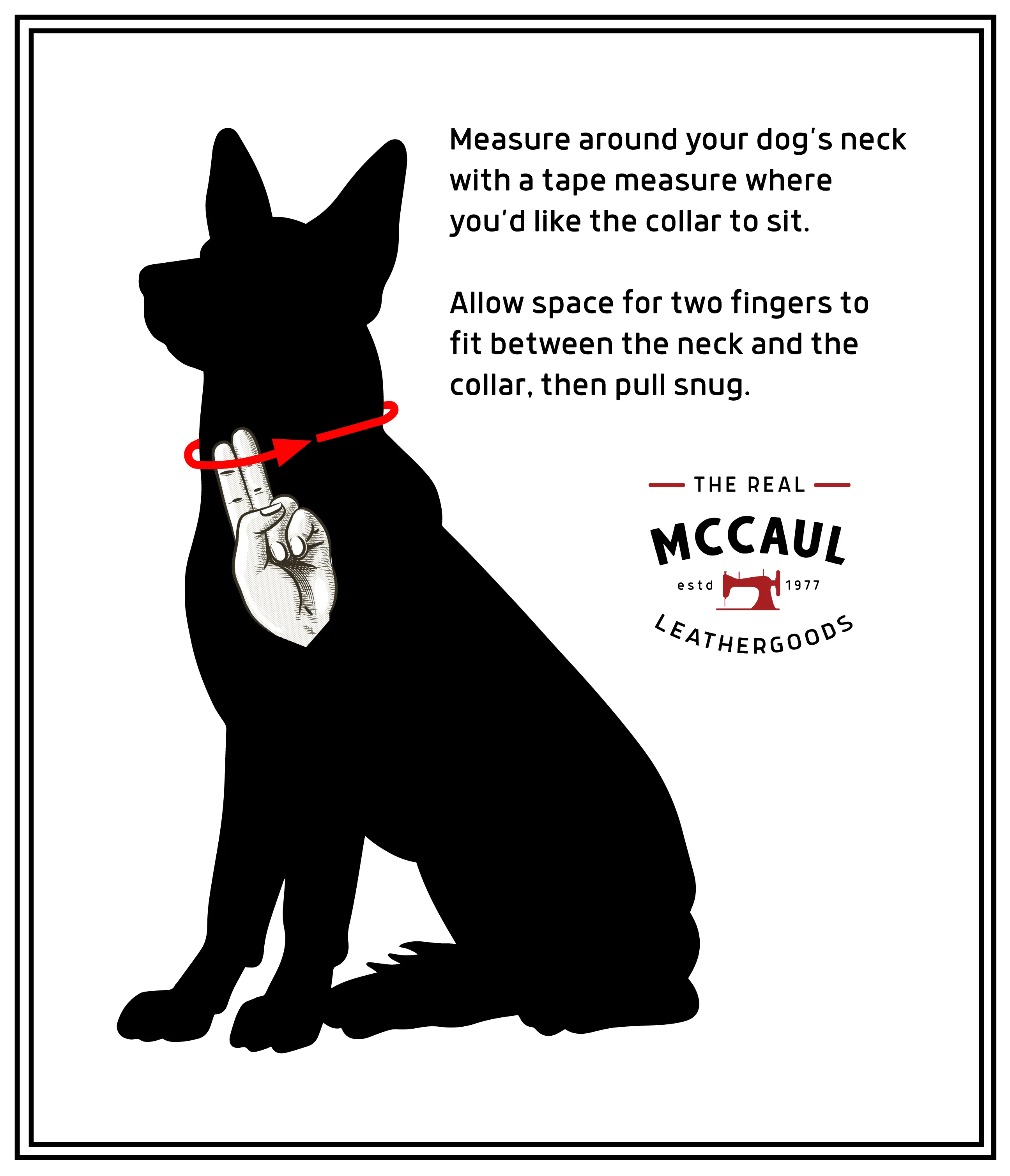 Personalised Dog Collar 38mm Wide - Black