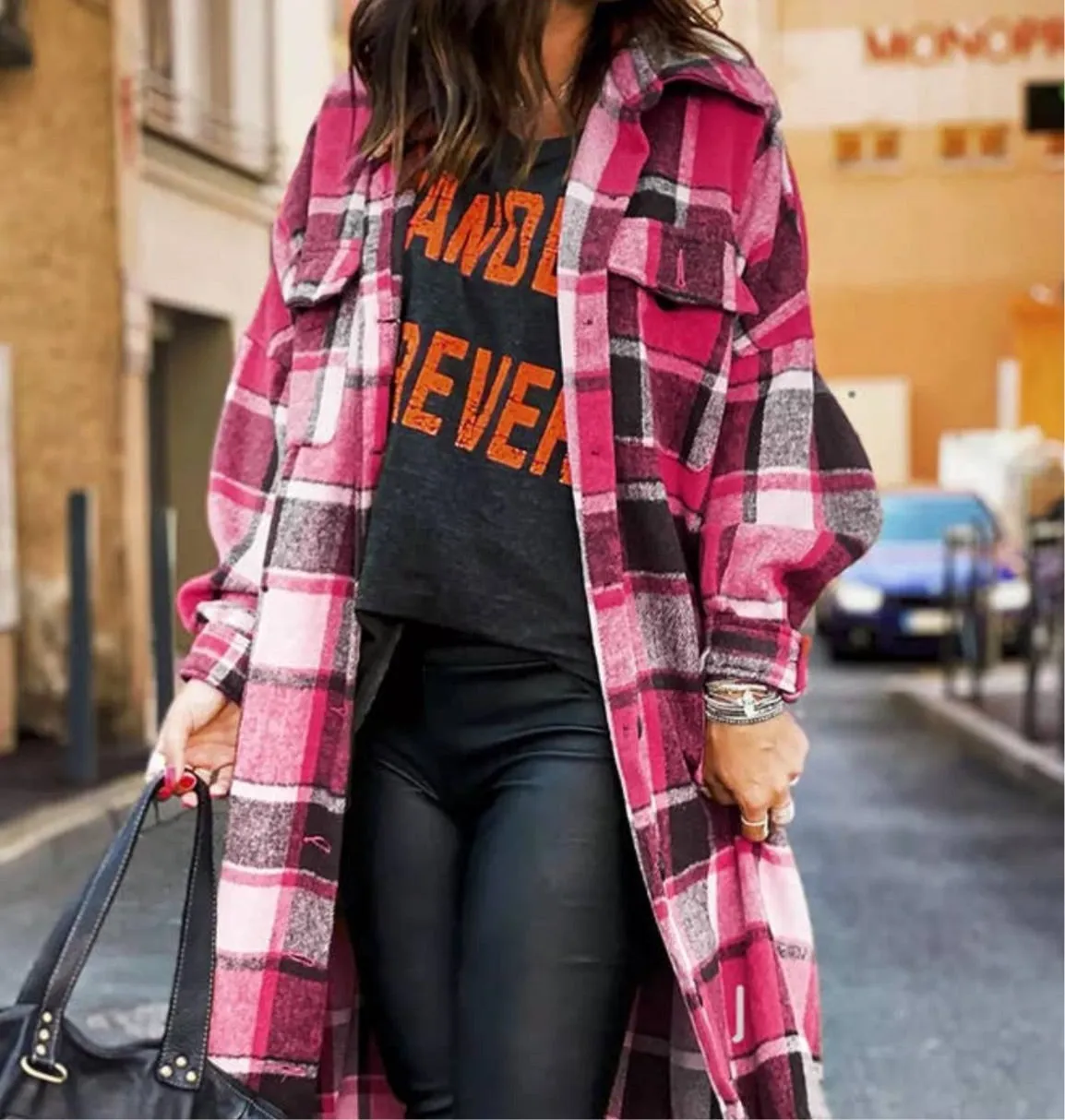 Plaid Flannel Shacket Jacket