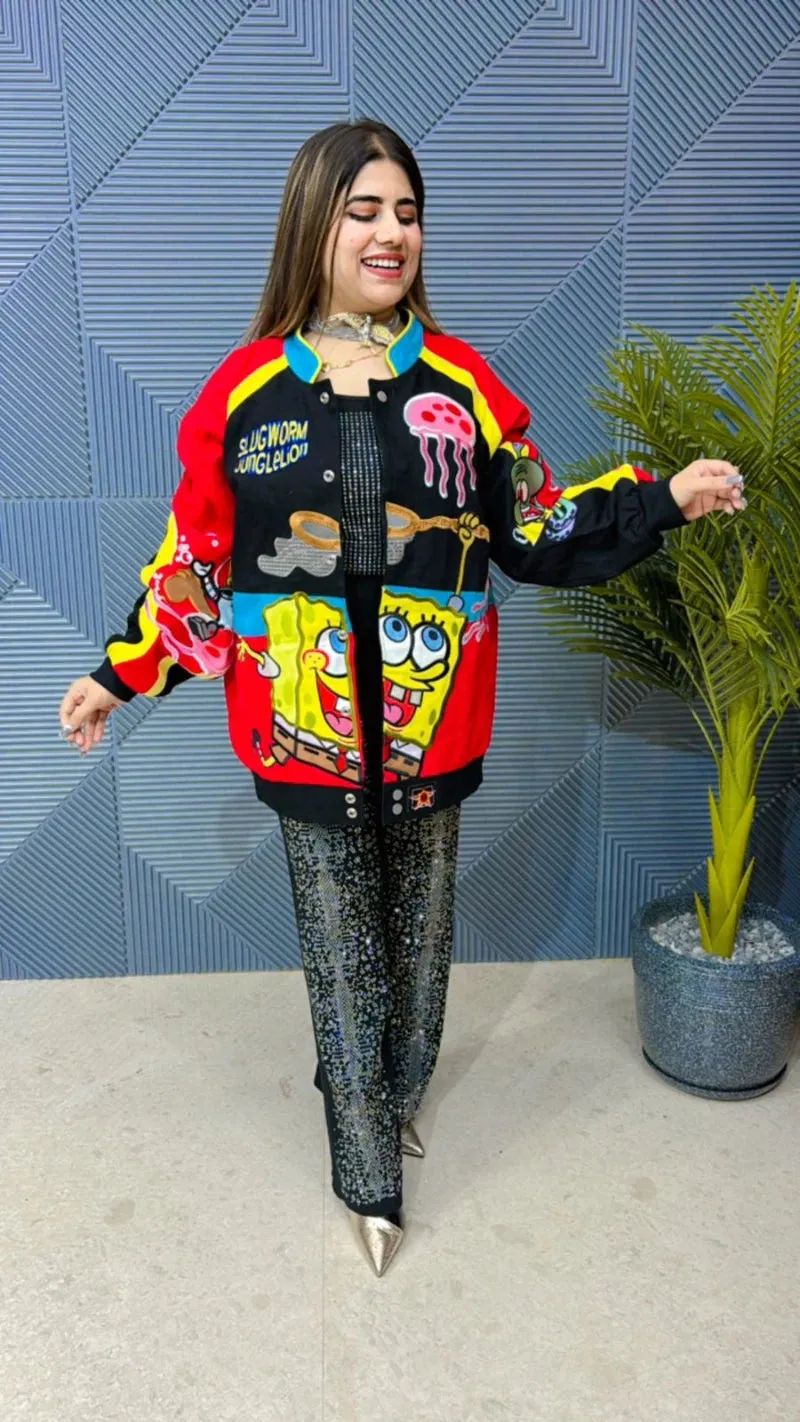 Premium Heavy Quality Jacket With Embroidery Work GGR758