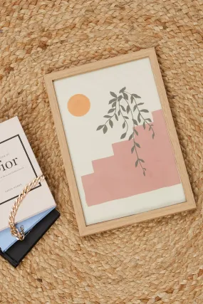 Print Stairs And Plant A3 Poster Print