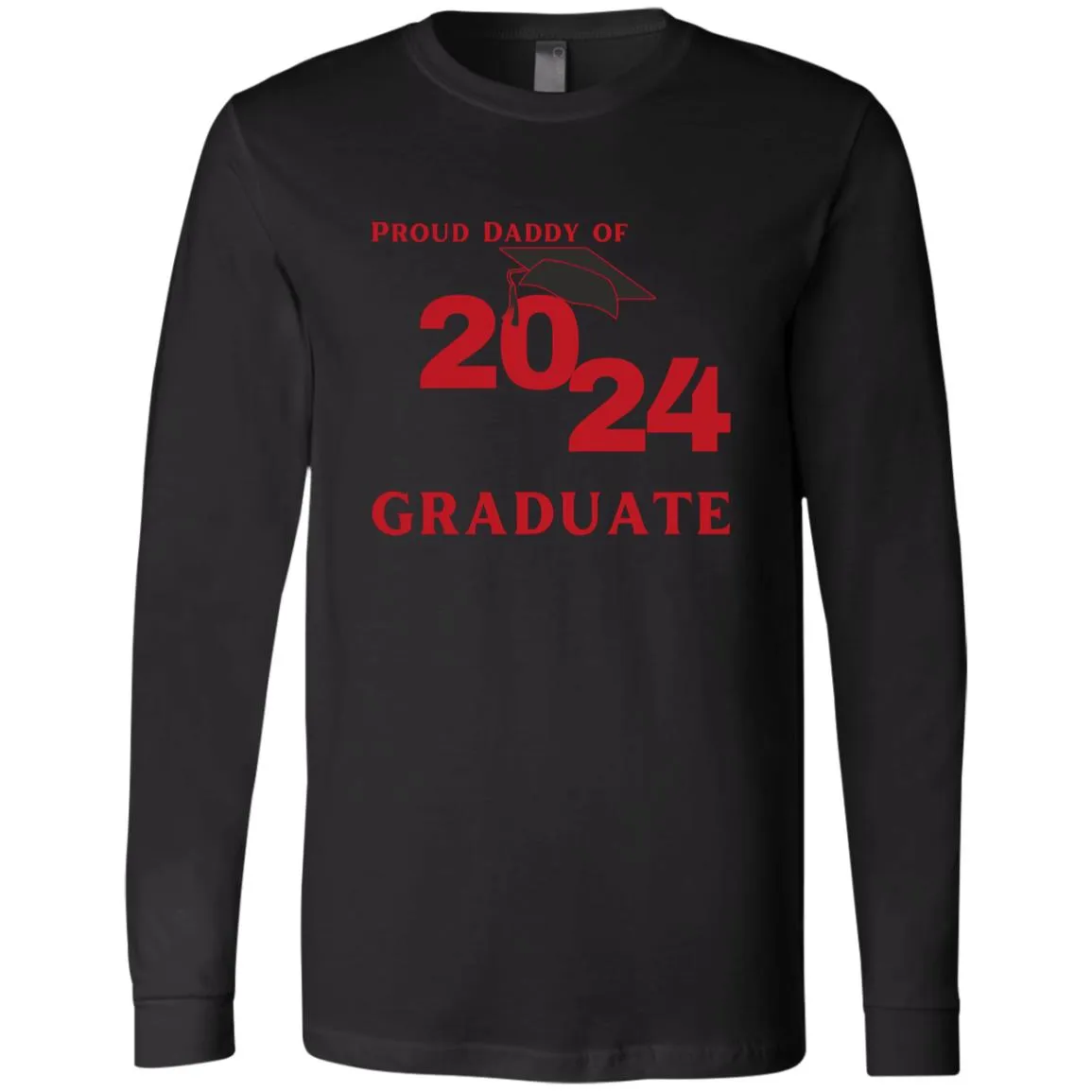 Proud Daddy -- 2024 Graduate -- Men's Jersey LS T-Shirt
