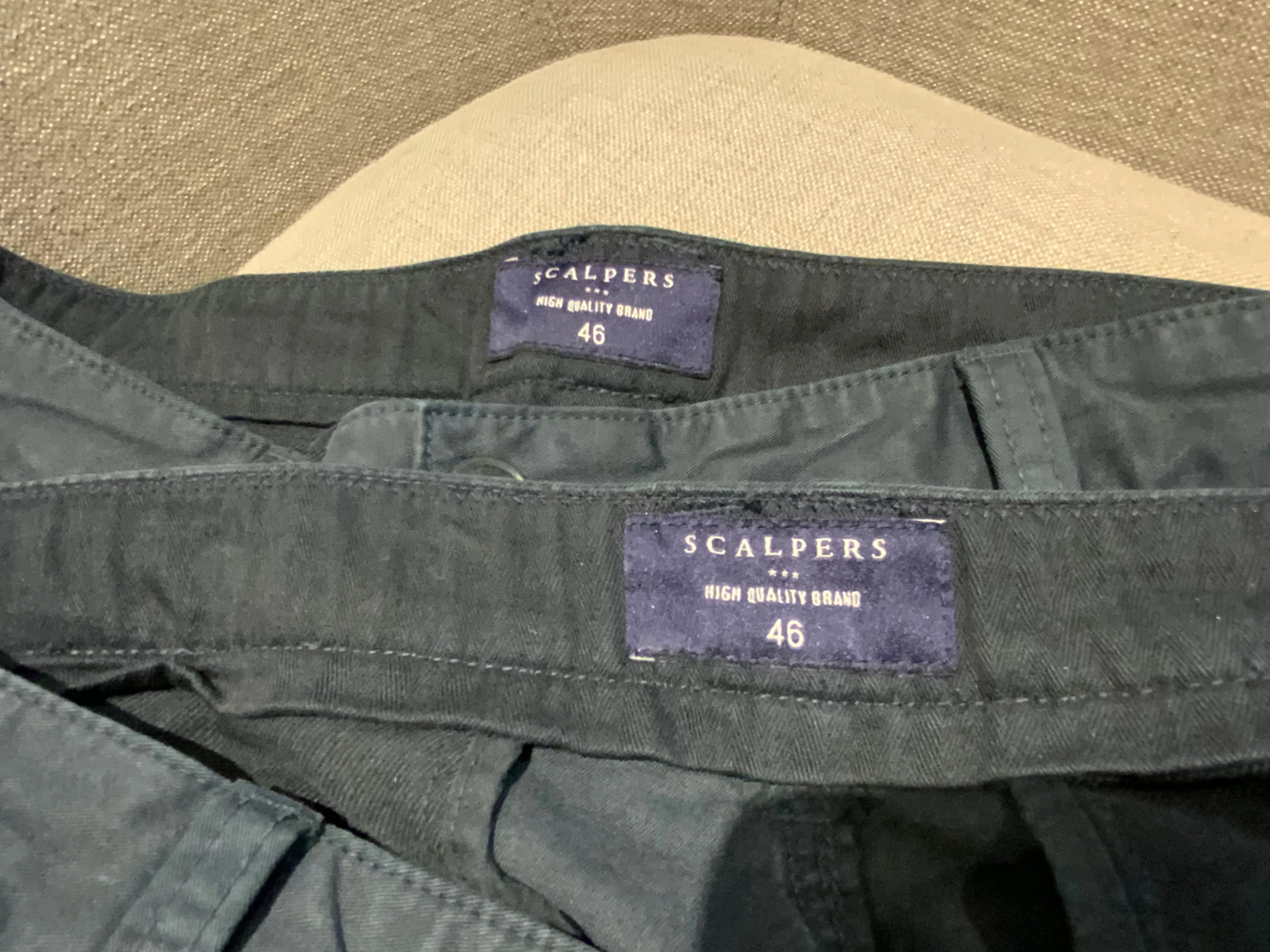 Scalpers Men's Navy Chinos TROUSERS - Trousers Pants Size EU 46 US 36 men