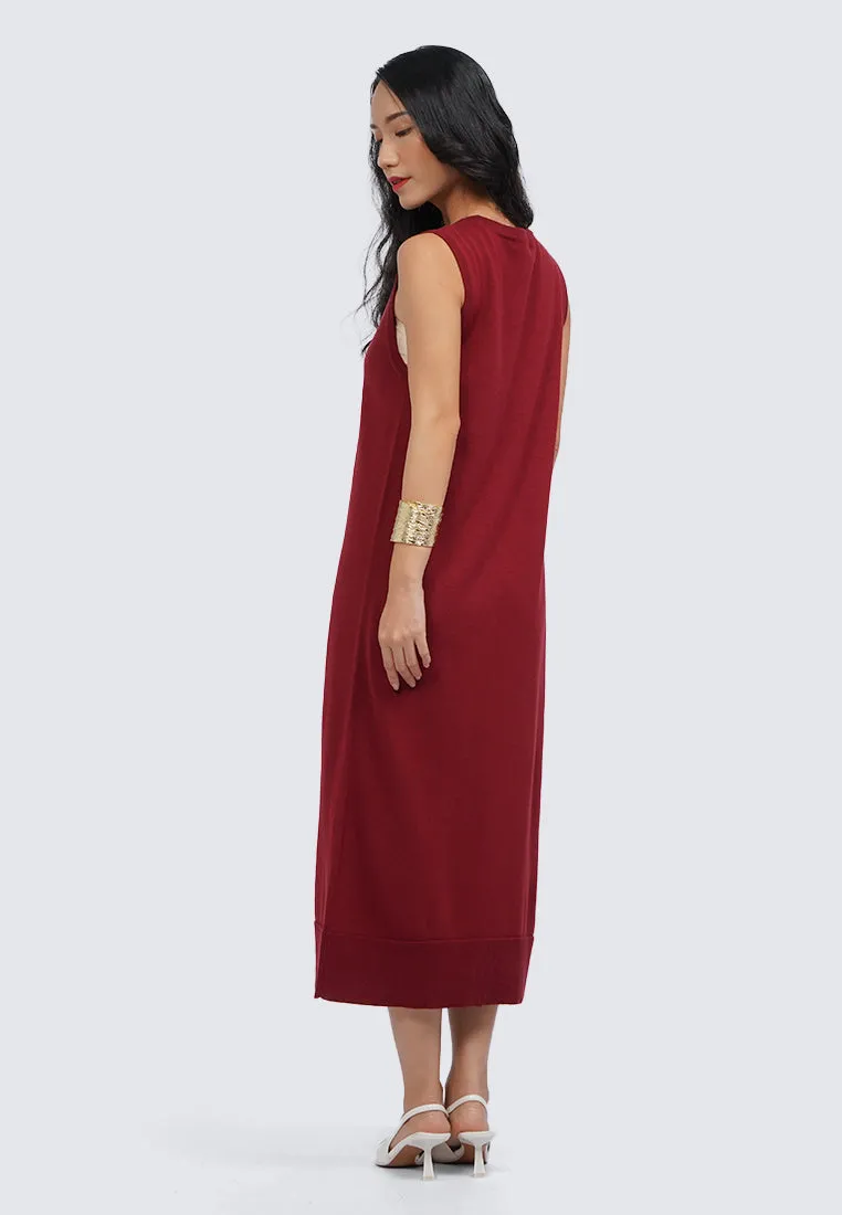 Sleeveless Midi Knit Dress