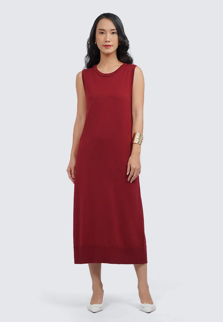 Sleeveless Midi Knit Dress