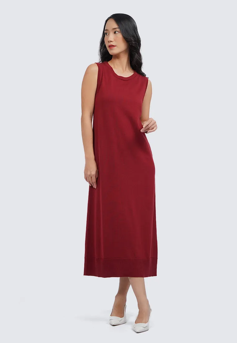 Sleeveless Midi Knit Dress
