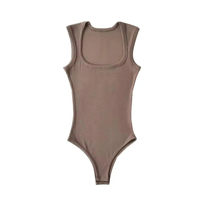 Slim Square Sleeveless Bodysuit