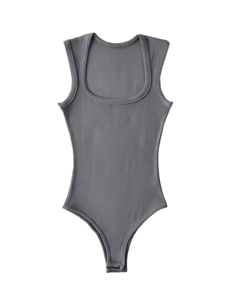 Slim Square Sleeveless Bodysuit