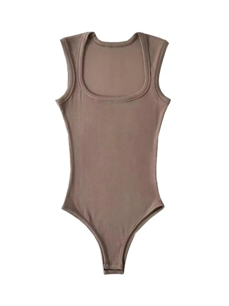 Slim Square Sleeveless Bodysuit