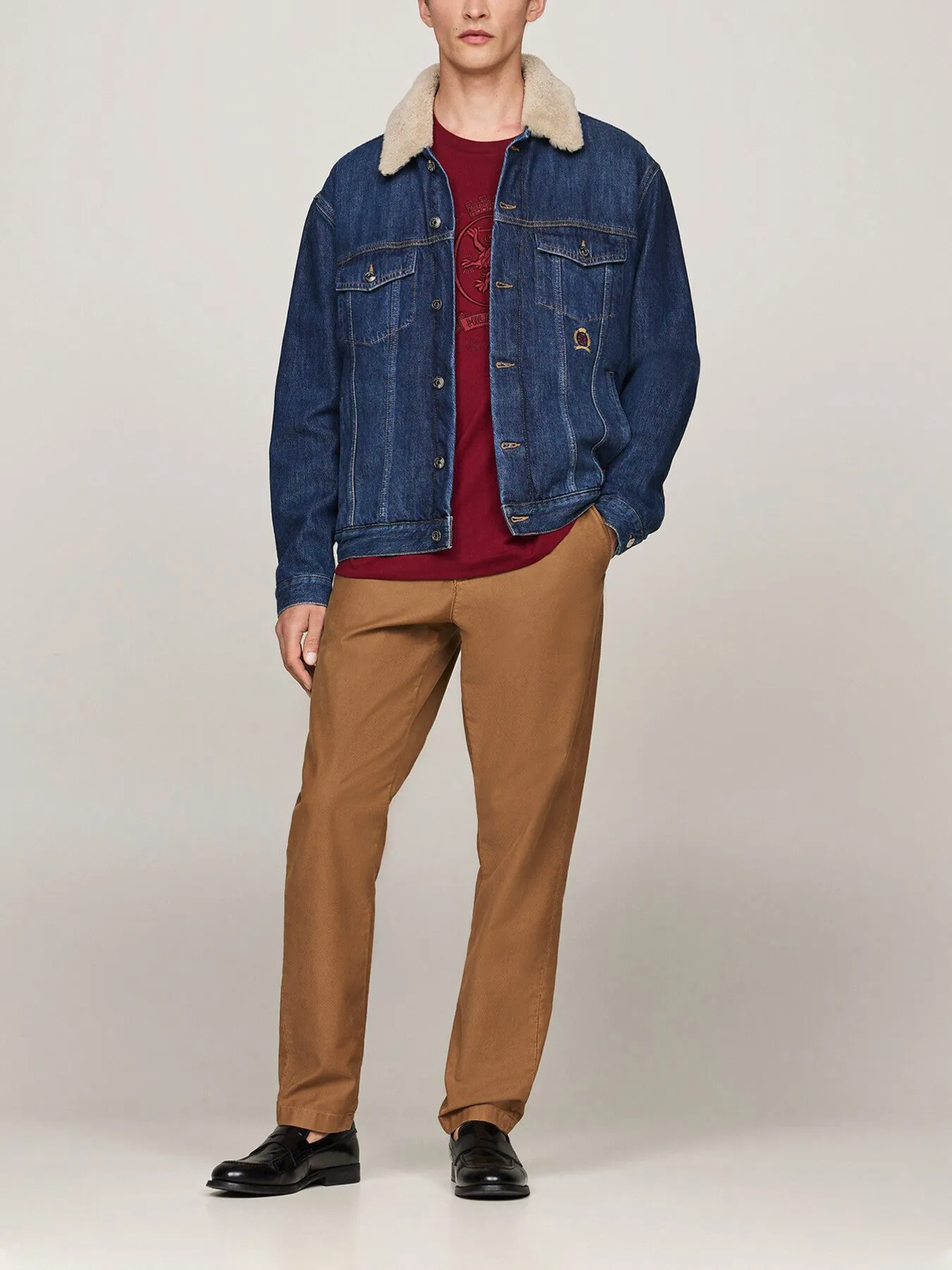 Stretch Cotton Gabardine Tapered Chinos