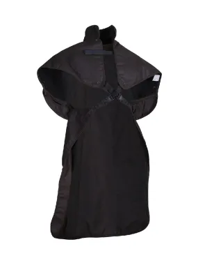 Styx Mill Oilskin Fur Lined Shoulders Butterfly Cape - Brown