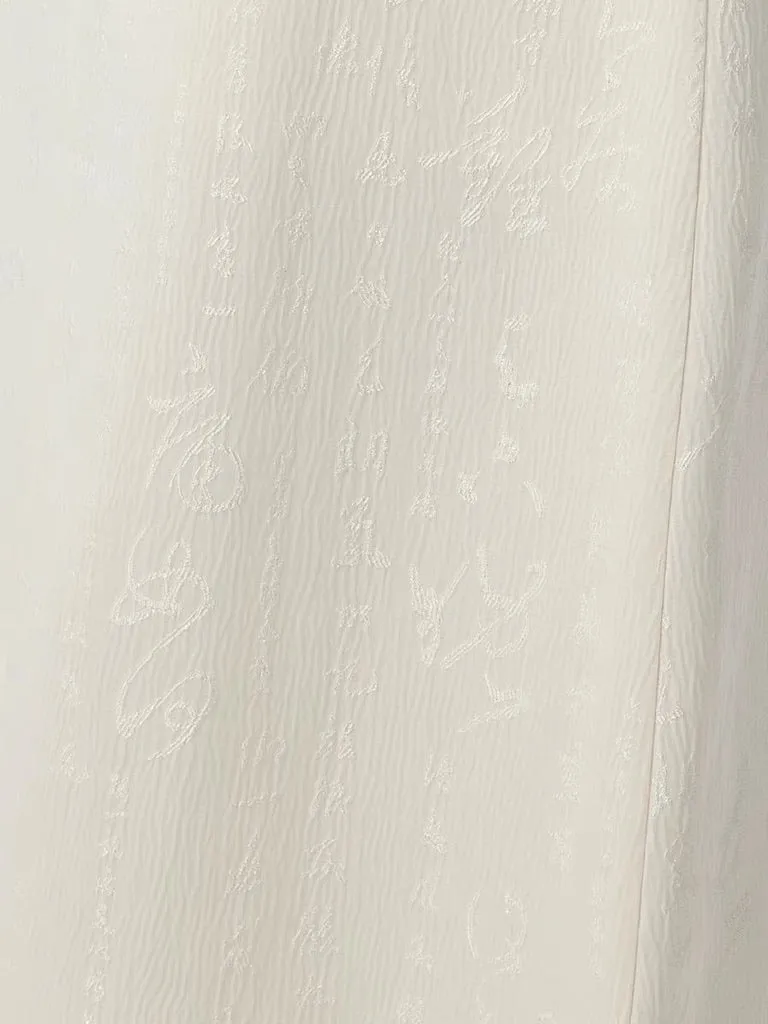 Textured Cami Slit Slip Dress in Cream
