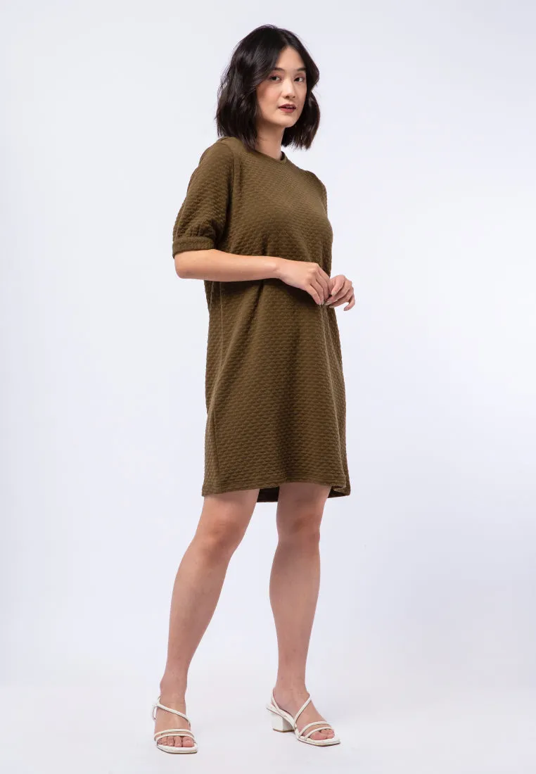 Textured Knit Short Dress