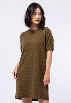 Textured Knit Short Dress