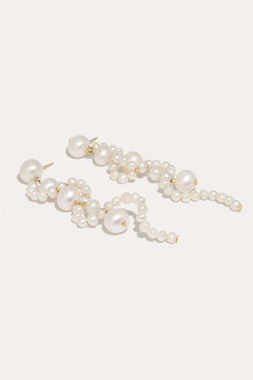 The Mist - Pearl and Recycled Gold Vermeil Earrings